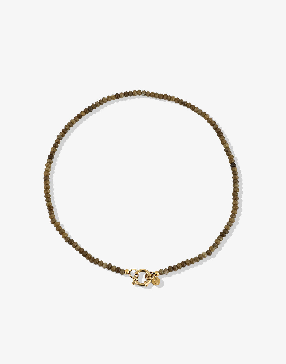 Kralenketting met slotje army green