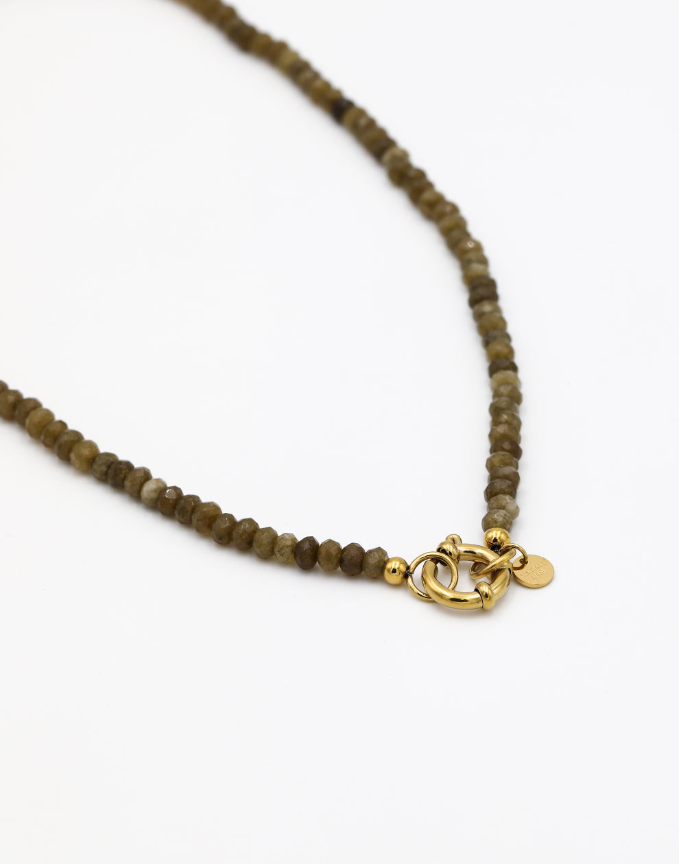 Kralenketting met slotje army green