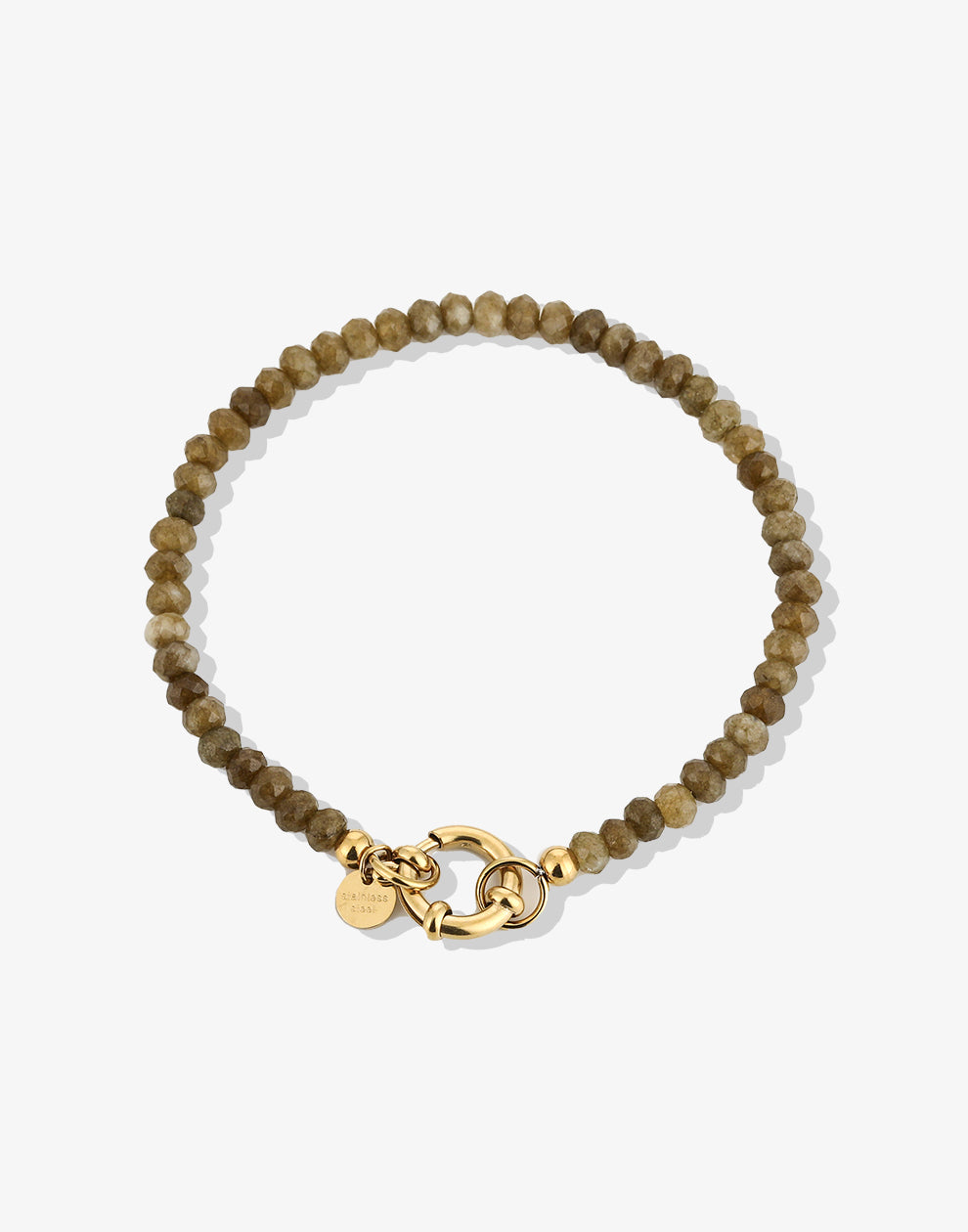 Kralenarmband met slotje army green