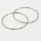 Basic hoop oorringen 5cm zilverkleurig