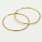 Basic hoop oorringen 5cm goudkleurig