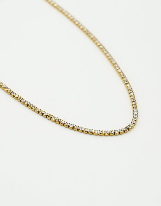 Tennis ketting 2mm goudkleurig