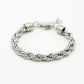 Schakelarmband gedraaid chunky zilverkleurig