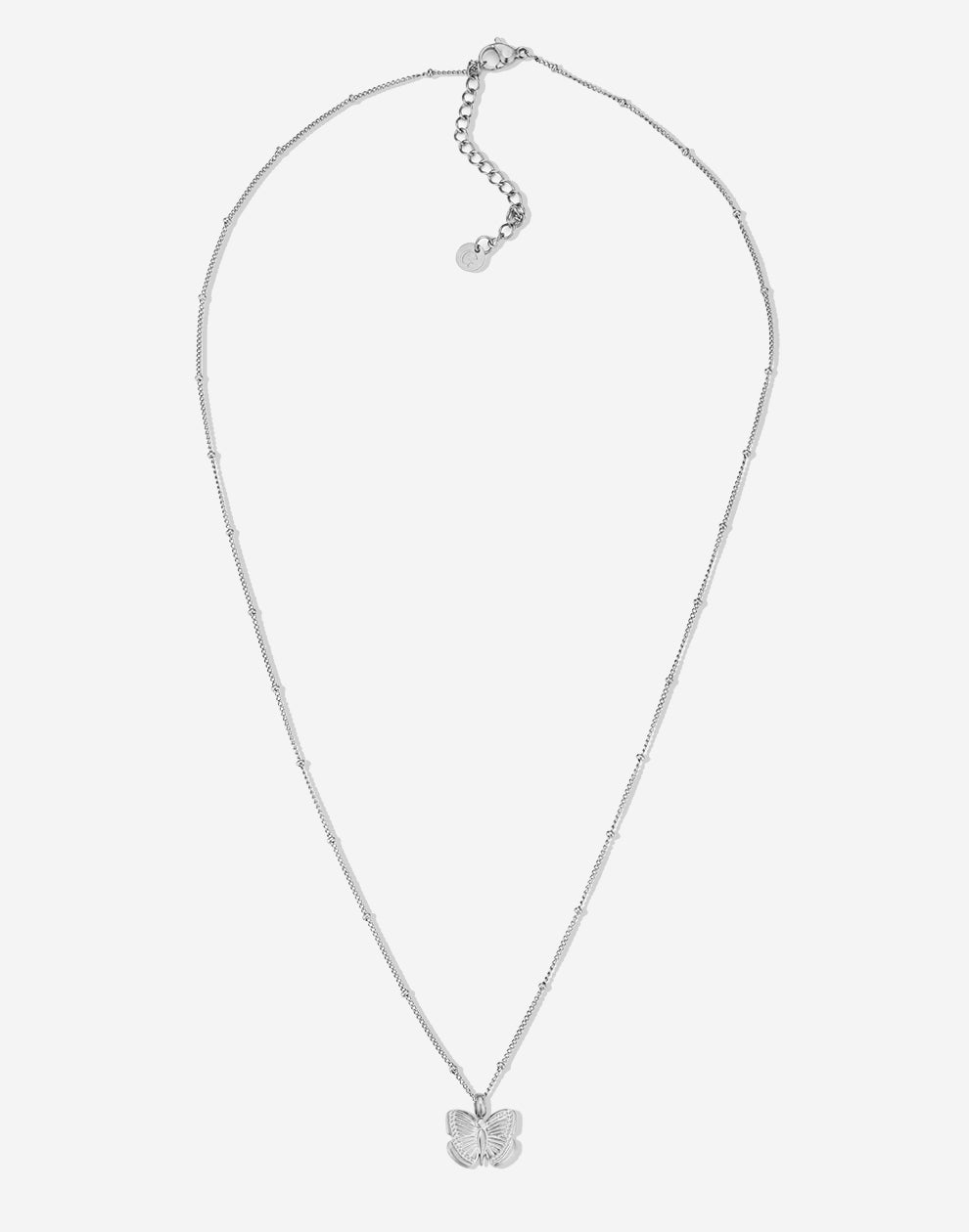 Ketting met vlinder zilverkleurig