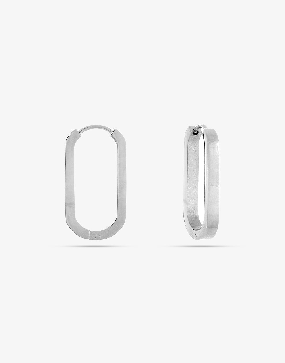 Rechteckige Ohrringe, 2,5 cm, silberfarben
