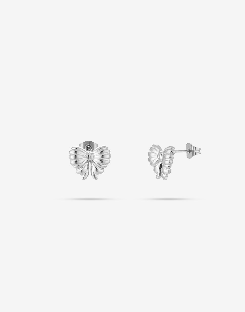 Studs strikje zilverkleurig
