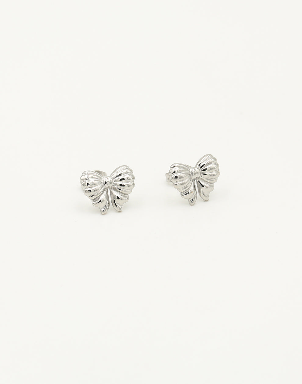 Studs strikje zilverkleurig