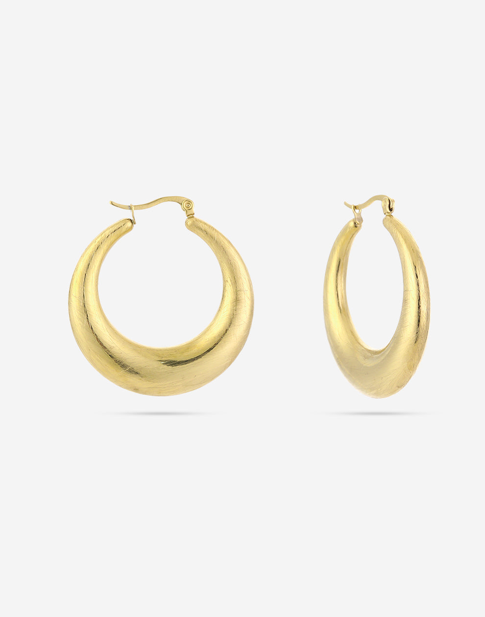 Vintage hoop chunky mat goudkleurig