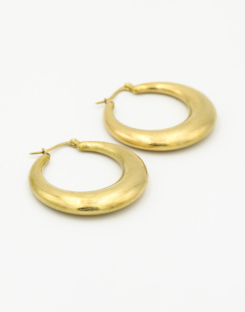 Vintage hoop chunky mat goudkleurig