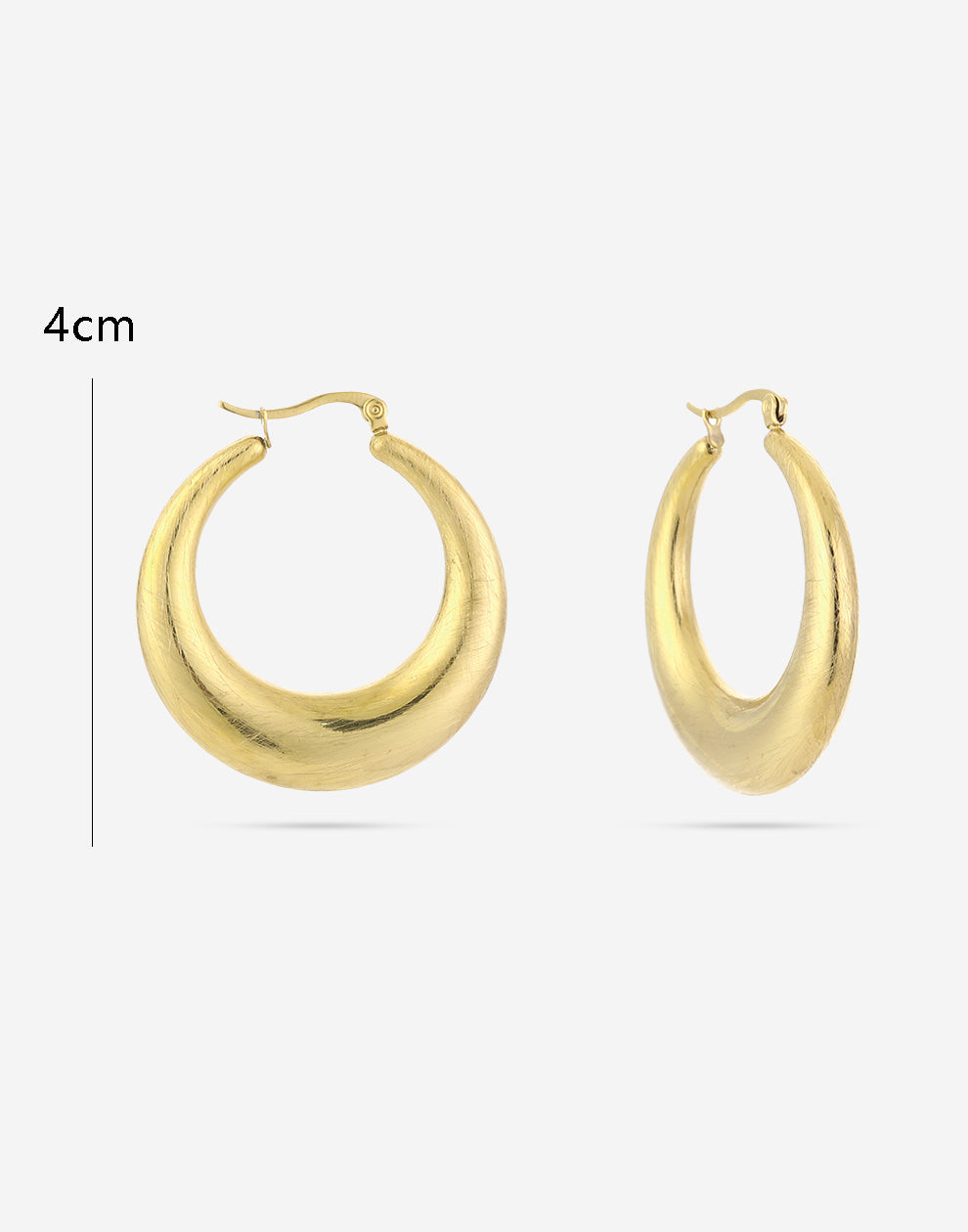 Vintage hoop chunky mat goudkleurig