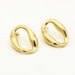 Statement earstud open schakel goudkleurig