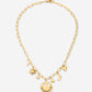 Bedelketting smiley stars goudkleurig