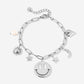 Bedelarmband smiley stars zilverkleurig