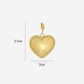 Loser Herzanhänger mit goldfarbenem Motiv