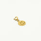 Losse bedel smiley goudkleurig