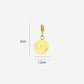 Losse bedel smiley goudkleurig