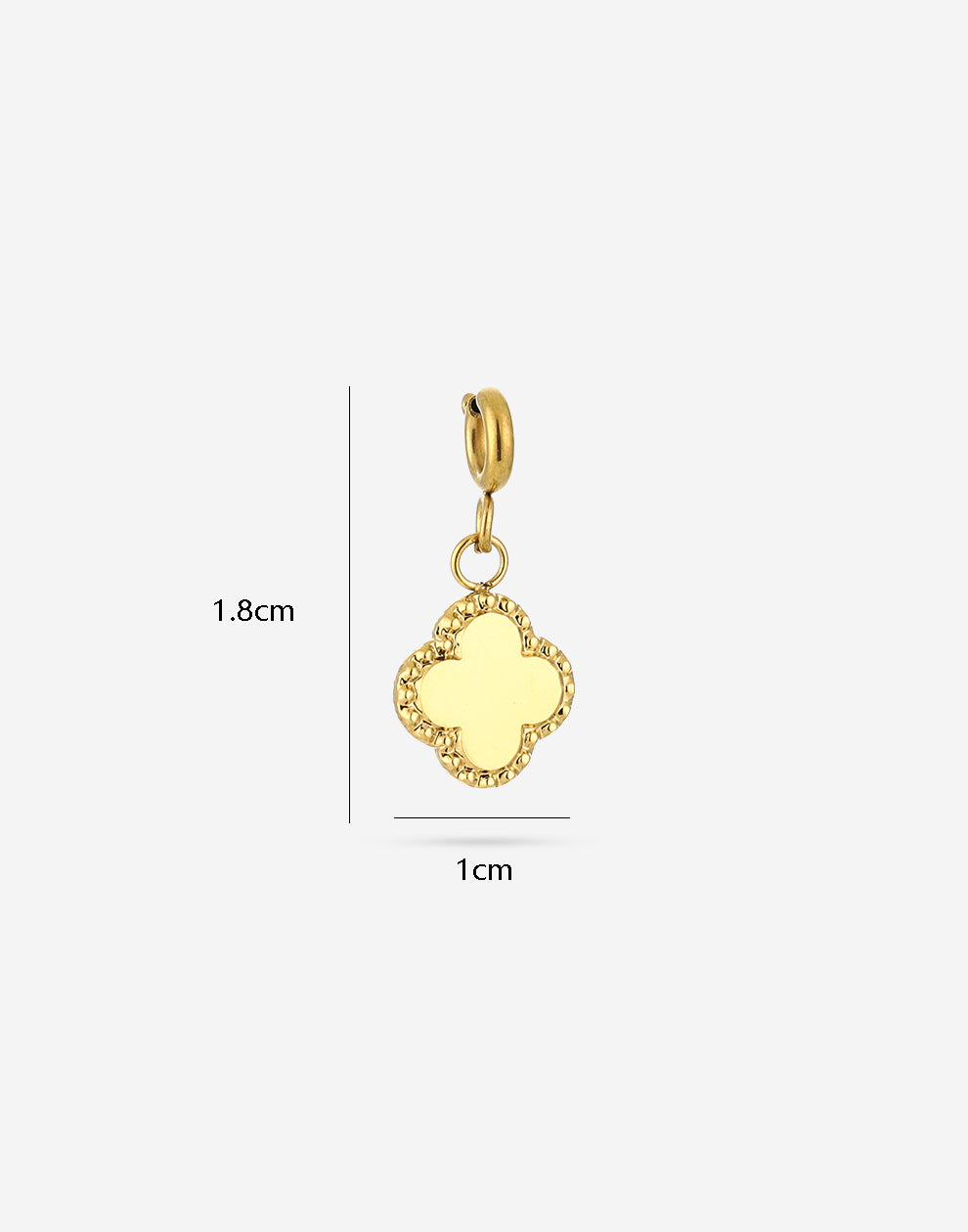 Lose Kleeblatt-Anhänger, goldfarben