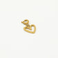 Loose charm playful heart gold-colored