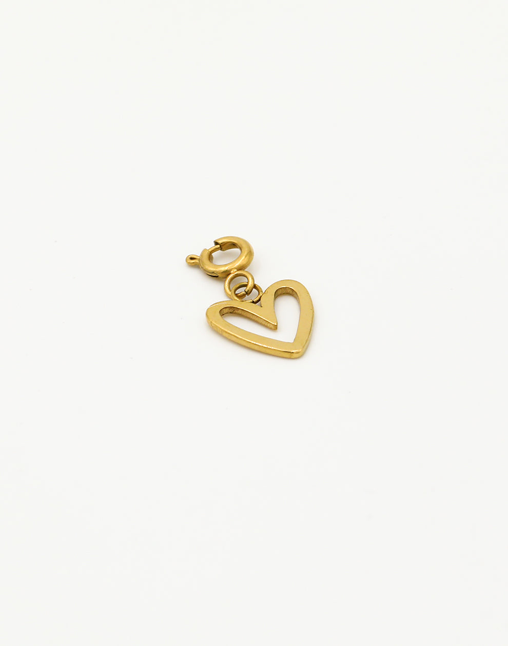 Loose charm playful heart gold-colored