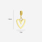 Loose charm playful heart gold-colored