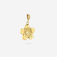 Losse bedel daisy goudkleurig