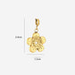 Losse bedel daisy goudkleurig