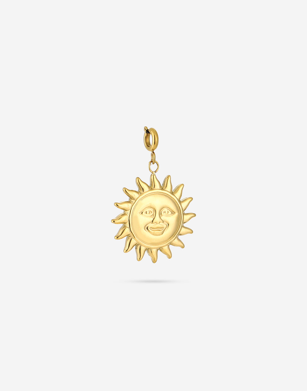 Losse bedel happy sun goudkleurig