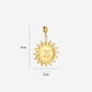 Losse bedel happy sun goudkleurig