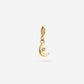 Loose gold-colored moon charm