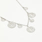 Bedelketting vintage munten zilverkleurig