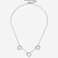 Ketting met 3 chunky klavers Zilverkleurig