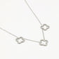 Ketting met 3 chunky klavers Zilverkleurig