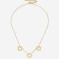 Ketting met 3 chunky klavers goudkleurig