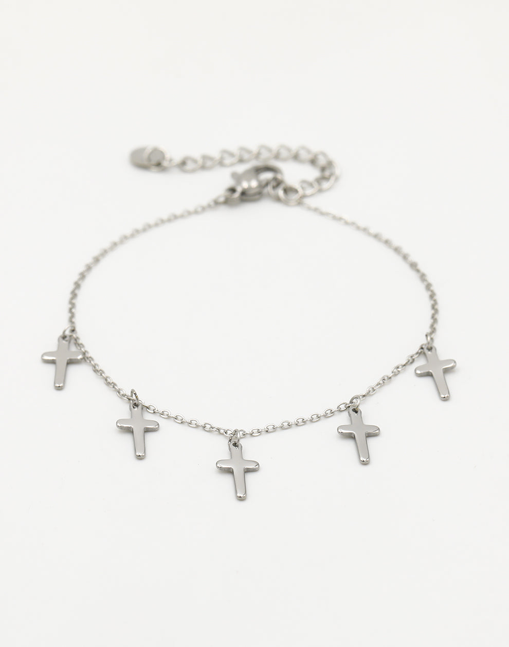 armband kruisjes zilverkleurig