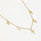 ketting kruisjes goudkleurig