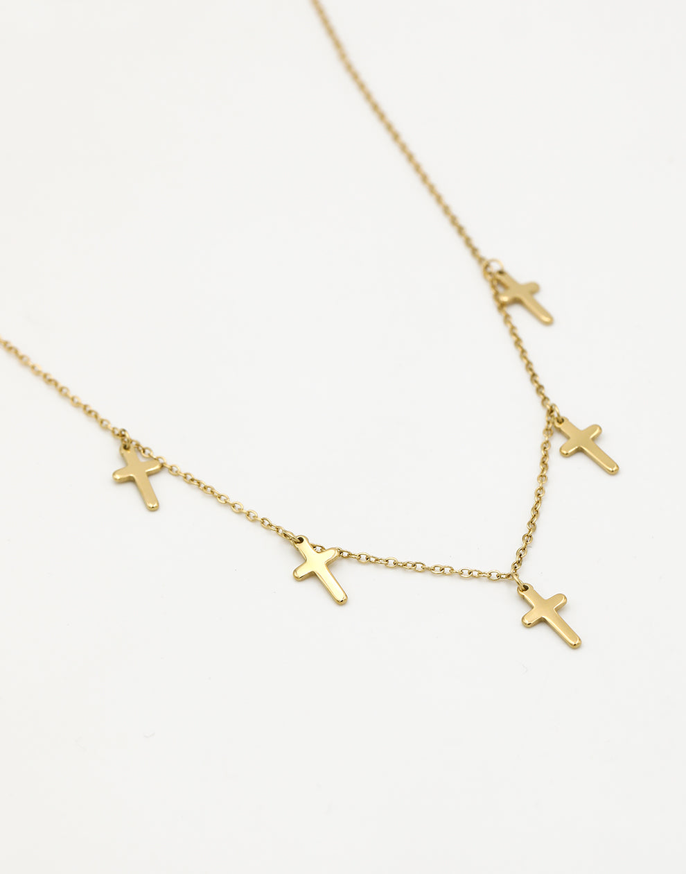 ketting kruisjes goudkleurig