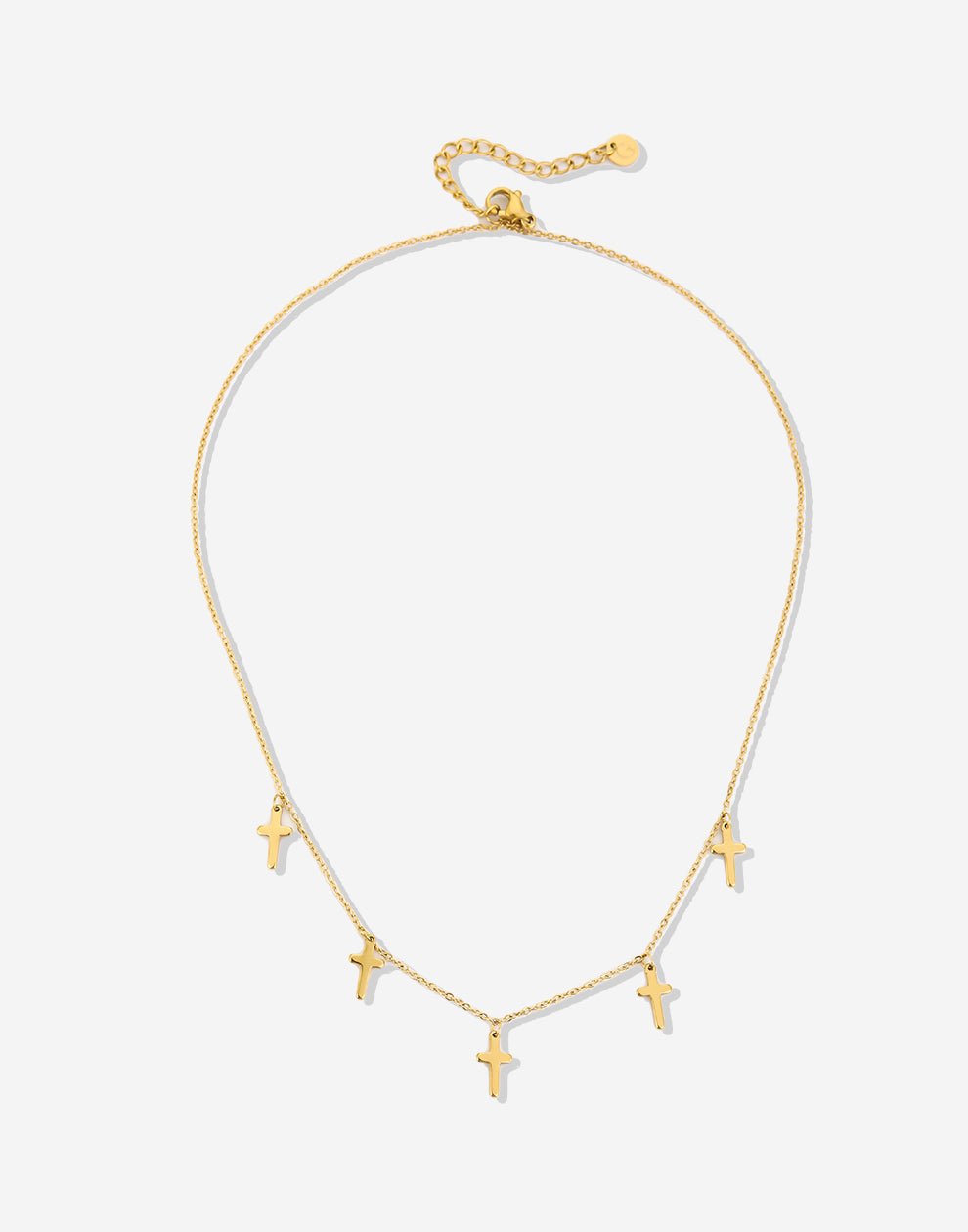 ketting kruisjes goudkleurig