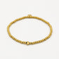 Stretch armbandje met hart goudkleurig