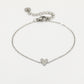 Armband klein hartje zilverkleurig