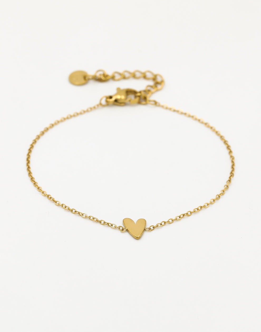 Armband klein hartje goudkleurig
