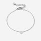 Armband klein hartje plat zilverkleurig