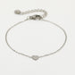 Armband klein hartje plat zilverkleurig