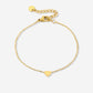 Armband klein hartje plat goudkleurig