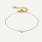 Armband klein hartje plat goudkleurig