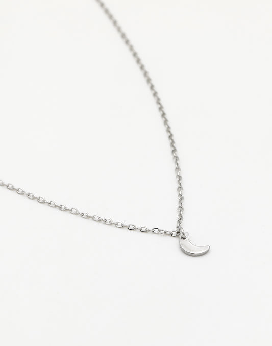 Kleine ketting maan zilverkleurig