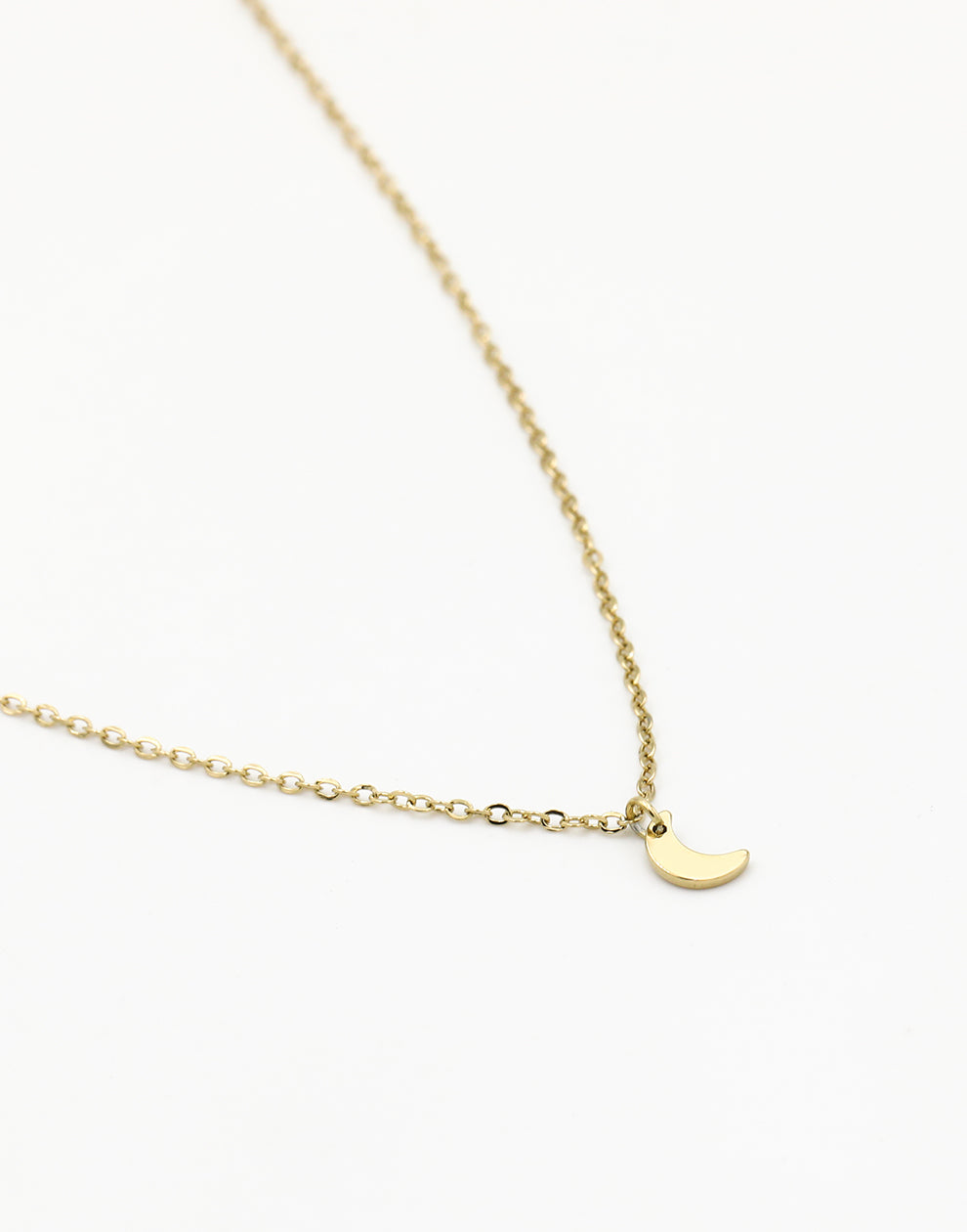 Ketting kleine maan goudkleurig