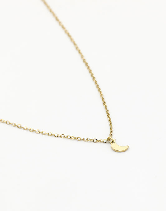 Ketting kleine maan goudkleurig