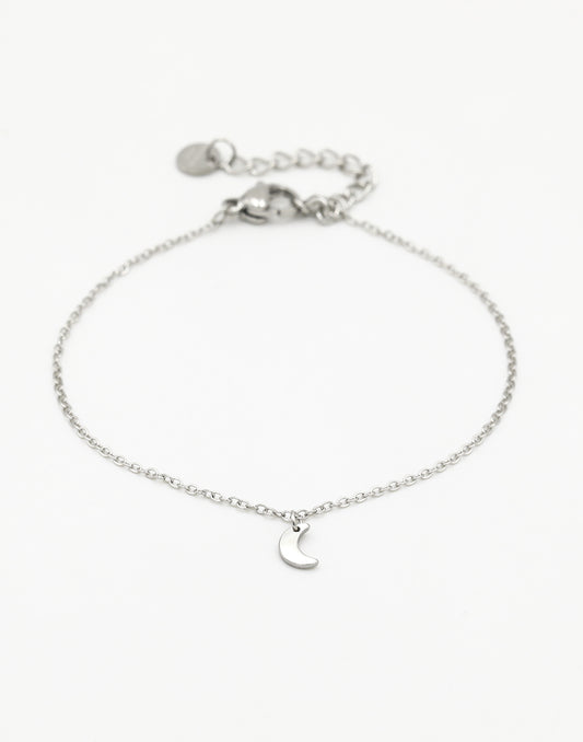 Armband kleine maan zilverlkleurig