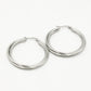 Fijne hoops gevlochten 4cm zilverkleurig