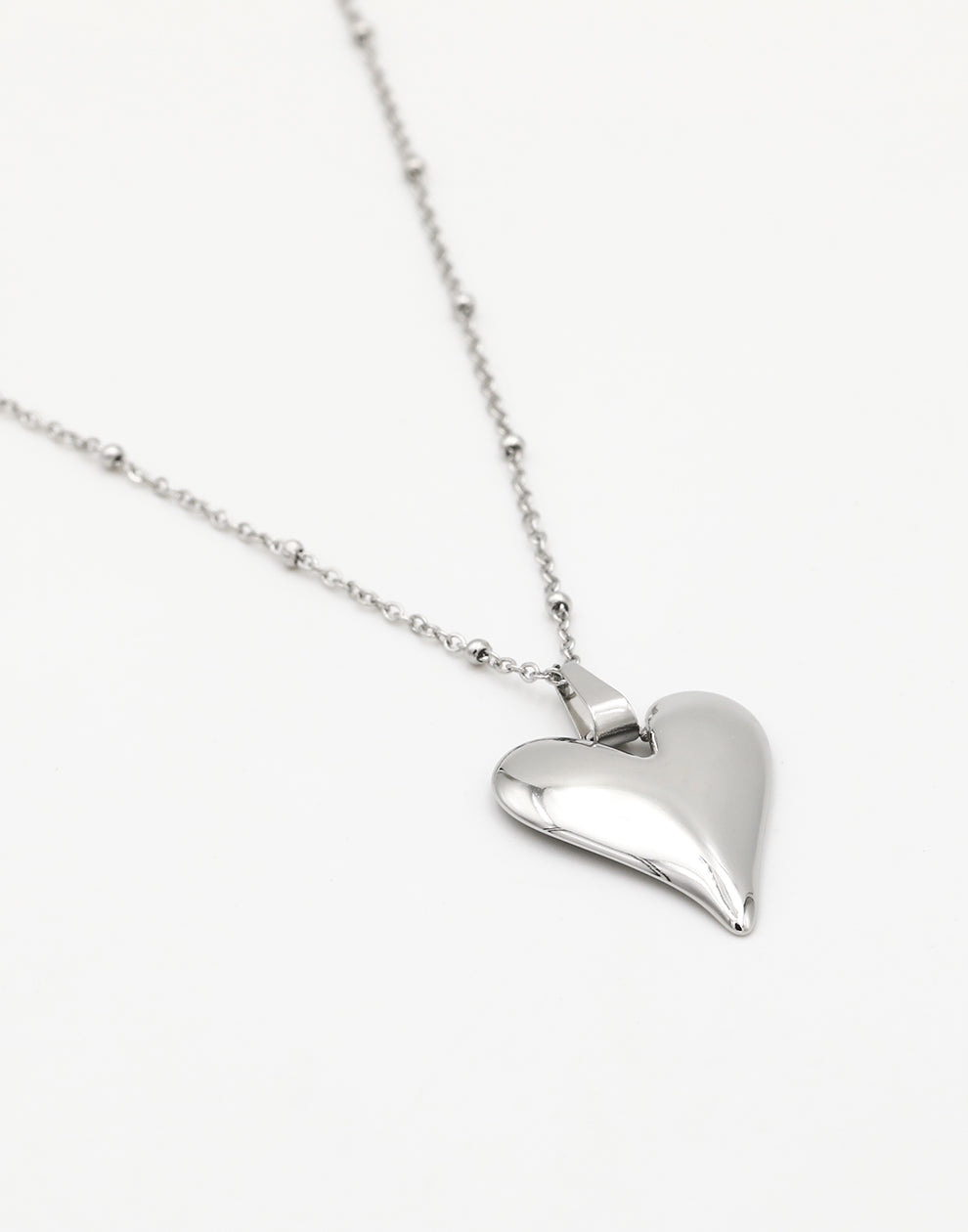 Ketting statement hart zilverkleurig